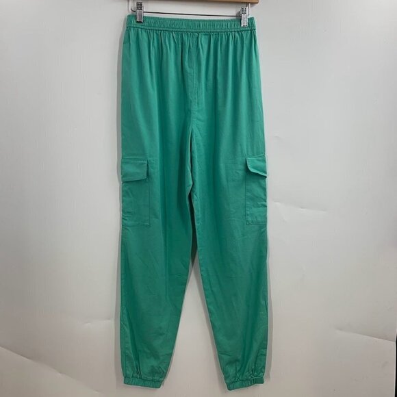 Abound Women's Elastic Waist Pull-On Cargo Jogger Pants Green Marine Size XS NWT - Picture 2 of 14